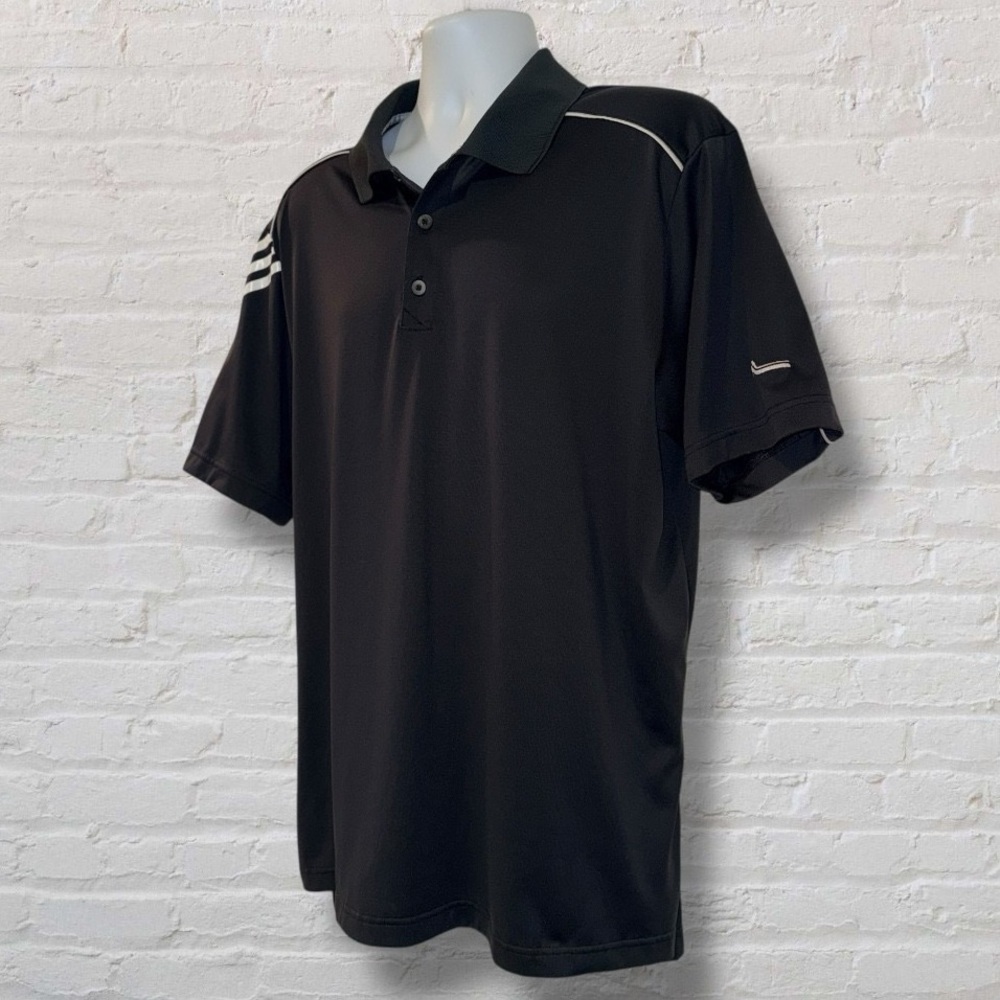 Adidas ClimaCool Black Golf Polo Shirt XL | Performance Short Sleeve
